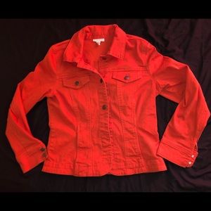 Bright orange jacket